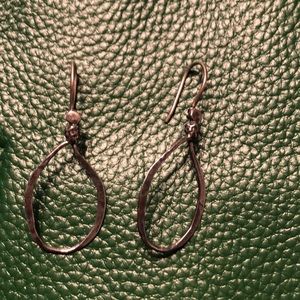 Vintage Silpada hook earrings.  Antiqued silver with some tarnish